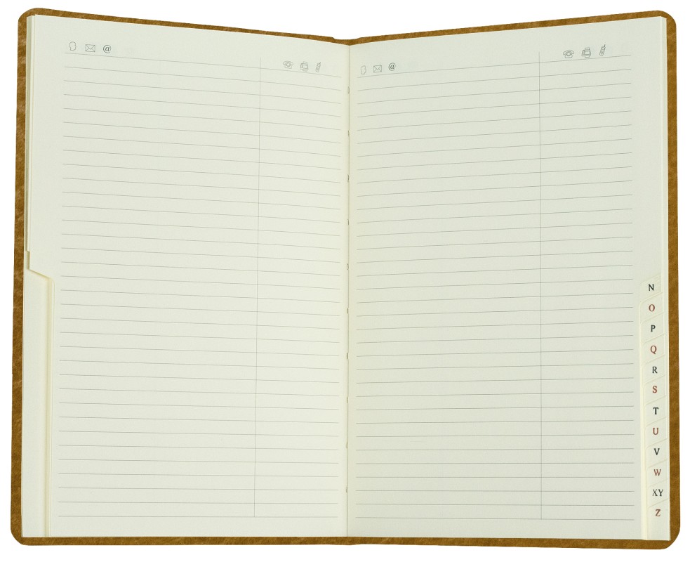 Adressbuch DIN A5 (gebunden) | Echtleder | VINTAGE hellbraun